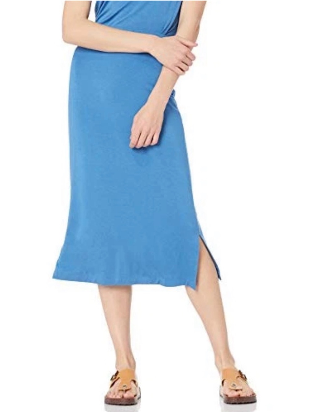 Amazon Essentials Women’s Pull On Knit MIDI Skirt Elastic Waist Size XL Stretch